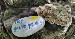 Sharing inspirational messages in through art in nature